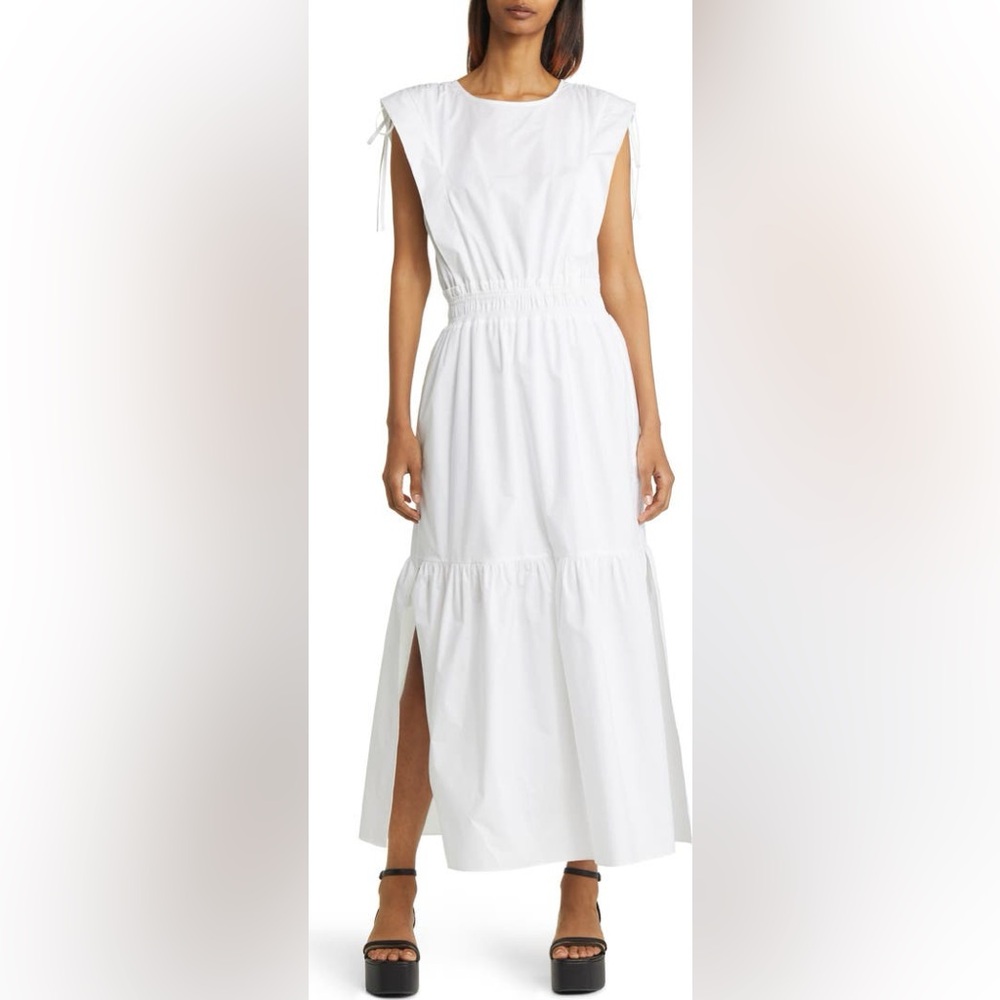 NWOT S Frame Denim Cotton-Poplin Midi Dress